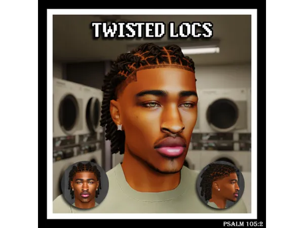 Alpha TWISTED LOCS by khadijah551 - The Sims 4 Custom Content