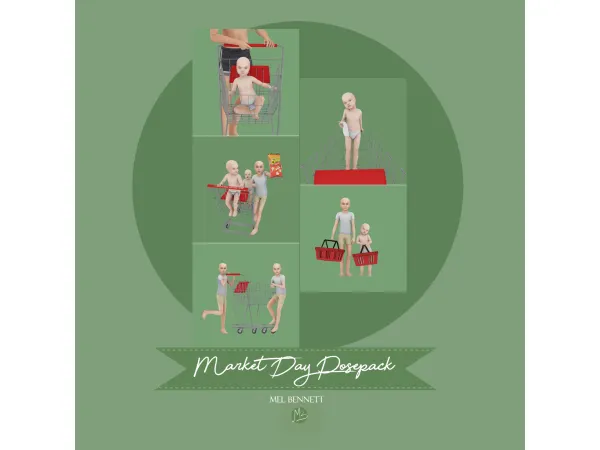 Mix Sims 4 Market Day Posepack - The Sims 4 Custom Content