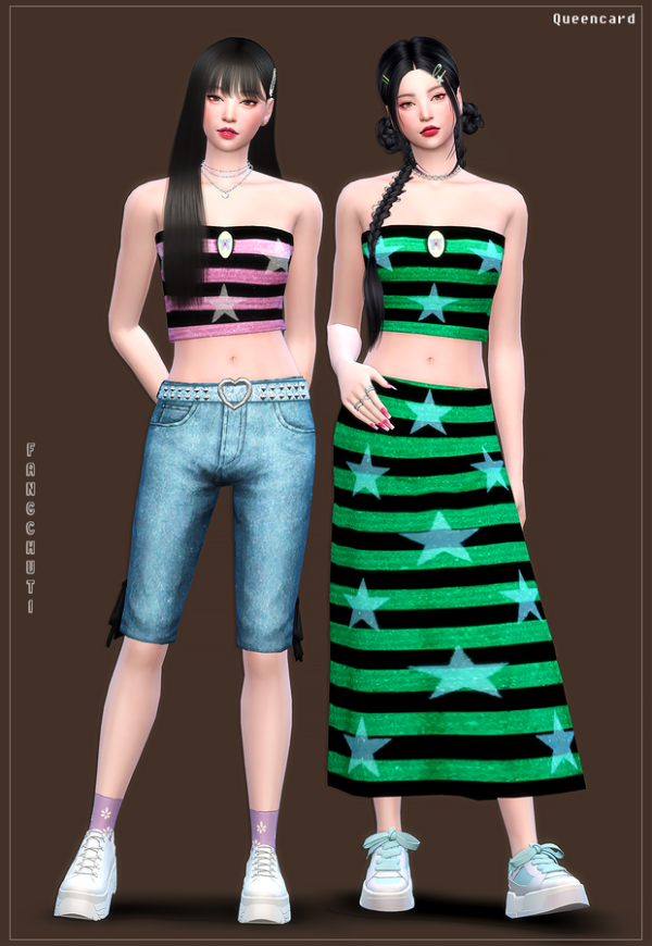 Alpha SYMN Queencard Outfits by simsfinds - The Sims 4 Custom Content