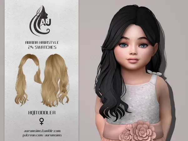 Maxis Match Abrina Hairstyle toddler - The Sims 4 Custom Content