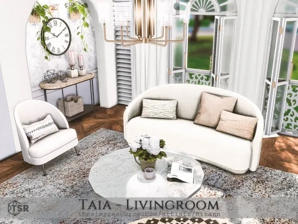 Alpha Taia Livingroom - The Sims 4 Custom Content