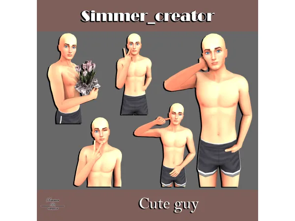 Mix Cute guy by Meow_creator - The Sims 4 Custom Content