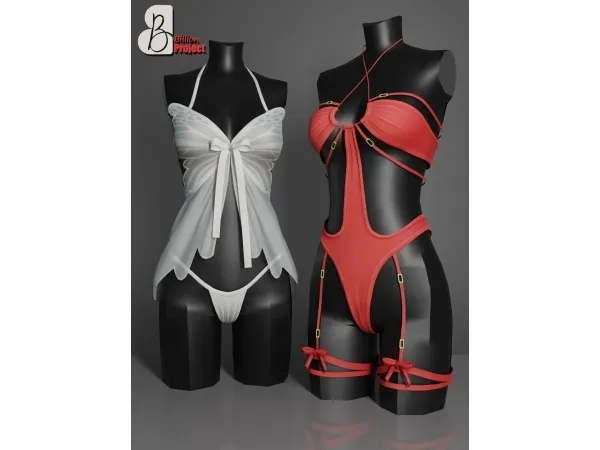 Alpha BillionProject Jenie Lingerie V2 BillionProject Linlin Lingerie - The Sims 4 Custom Content