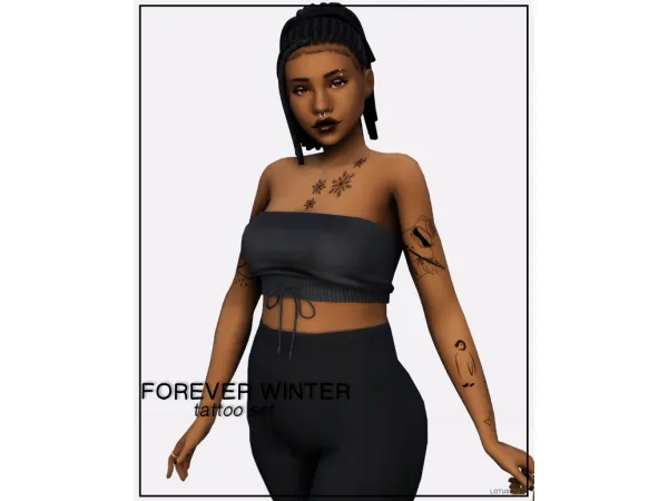 Mix Forever Winter Tattoo Set - The Sims 4 Custom Content