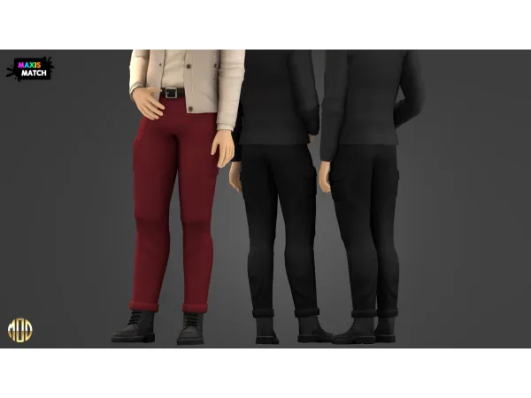 Maxis Match Joseph Set Pants by Modco Studios - The Sims 4 Custom Content