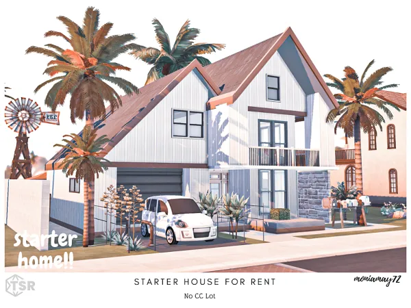 Maxis Match Starter House for rent No Lot by moniamay72 - The Sims 4 Custom Content