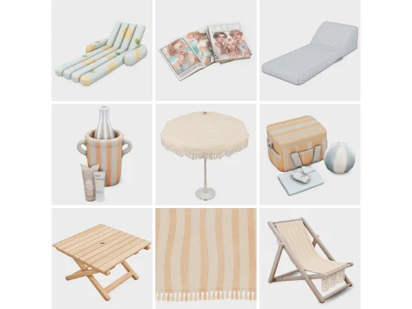 Maxis Match beach for the day sims 4 finds by boujeesimss - The Sims 4 Custom Content