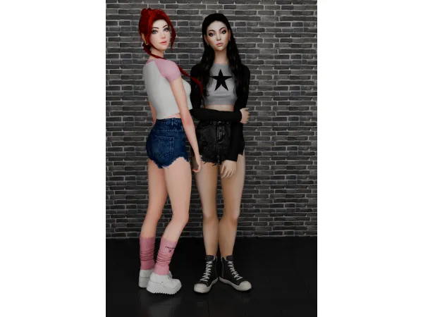 Alpha Ripped shorts by Soni4ka - The Sims 4 Custom Content