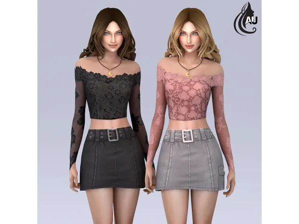 Maxis Match Bloom top - The Sims 4 Custom Content