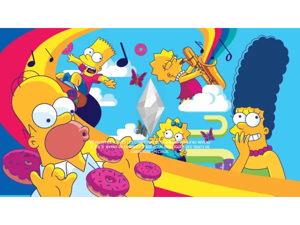 Sims 4 The Simpsons pop art loading screen by Teddie_Kusuo