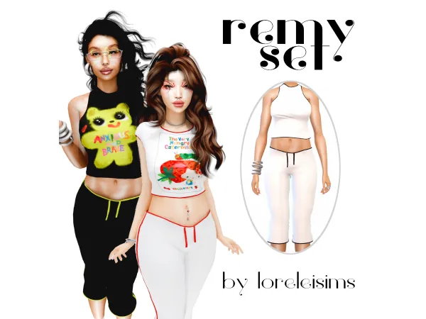 Maxis Match REMY SET by loreleisimss - The Sims 4 Custom Content