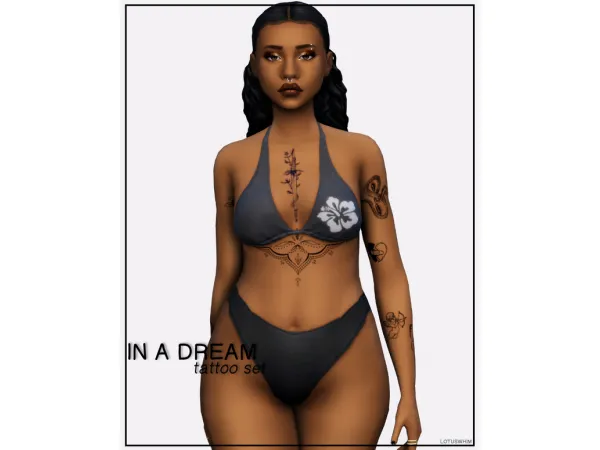 Mix In a Dream Tattoo Set - The Sims 4 Custom Content