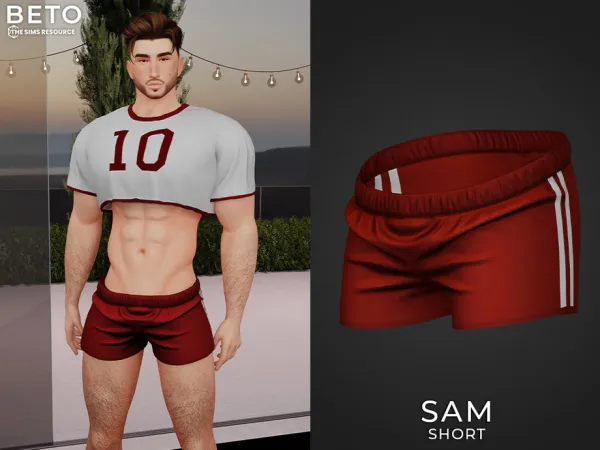 Alpha Sam (Shorts) by Beto_ae0 - The Sims 4 Custom Content