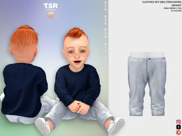Alpha InfantM CLOTHES SET 584 (TROUSERS) BD1496 tr by busra - The Sims 4 Custom Content