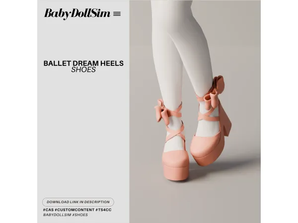 Maxis Match BALLET DREAM HEELS by XXXBABYDOLL - The Sims 4 Custom Content