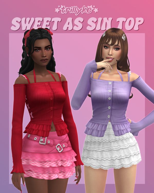 Maxis Match Sweet As Sin Top by simsfinds - The Sims 4 Custom Content