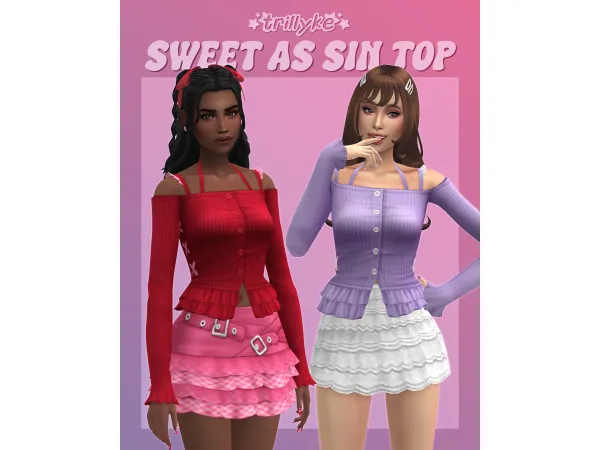 Maxis Match Sweet As Sin Top by trillyke - The Sims 4 Custom Content
