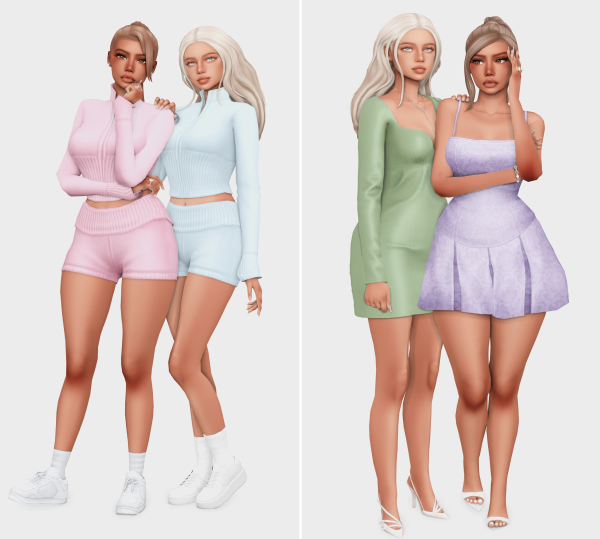Alpha workout to party mode sims 4 lookbooks by simsfinds - The Sims 4 Custom Content