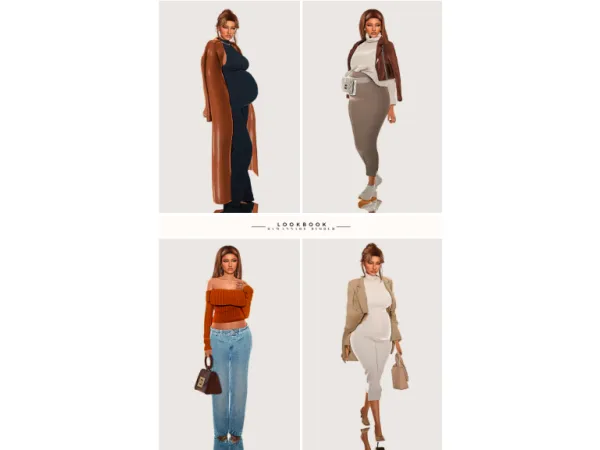 Maxis Match Casual chic looks for your pregnant sims by Wannabe Simblr - The Sims 4 Custom Content