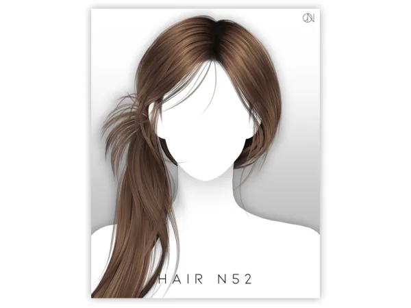Alpha [JINO] HAIR N52 - The Sims 4 Custom Content