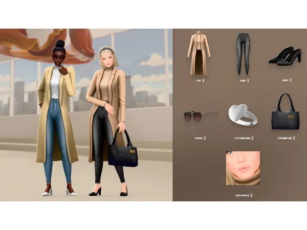 Maxis Match RACHEL SET ModCo Studios - The Sims 4 Custom Content