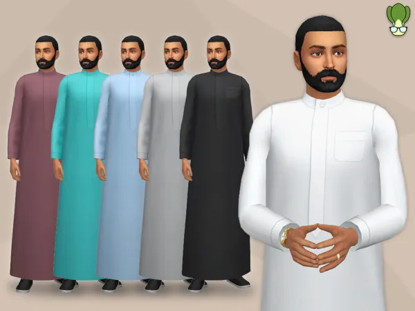 Maxis Match Saudi Thobe by kapakijo - The Sims 4 Custom Content