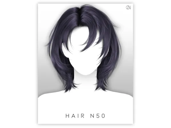 Alpha [JINO] HAIR N50 - The Sims 4 Custom Content