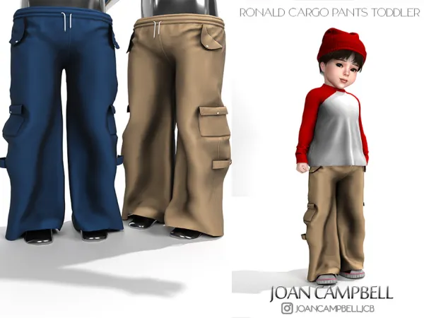 Maxis Match RONALD CARGO PANTS TODDLER VERSION by Joan_Campbell_Beauty_ - The Sims 4 Custom Content