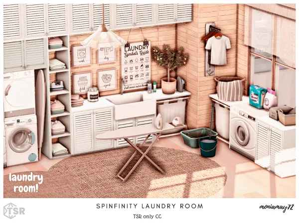 Mix Spinfinity Laundry Room - The Sims 4 Custom Content