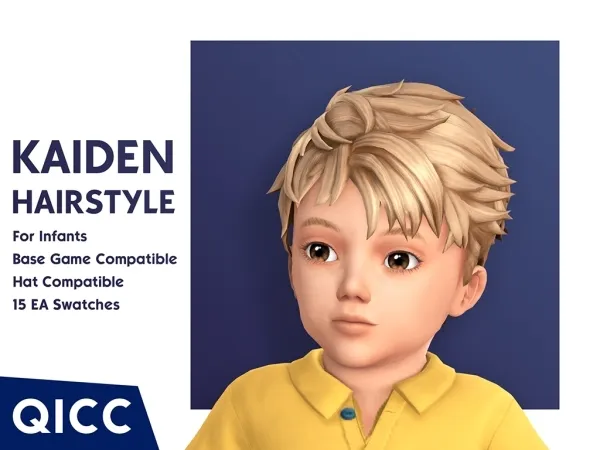Maxis Match Kaiden Hair - The Sims 4 Custom Content