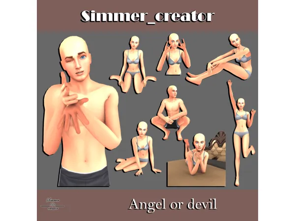 Mix Angel or devil by Meow_creator - The Sims 4 Custom Content