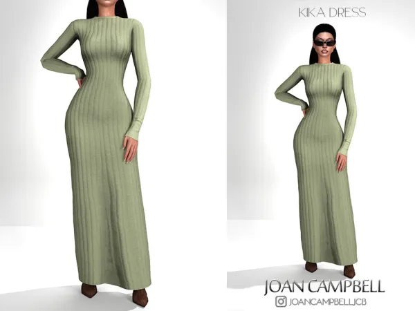 Alpha KIKA DRESS by Joan_Campbell_Beauty_ - The Sims 4 Custom Content