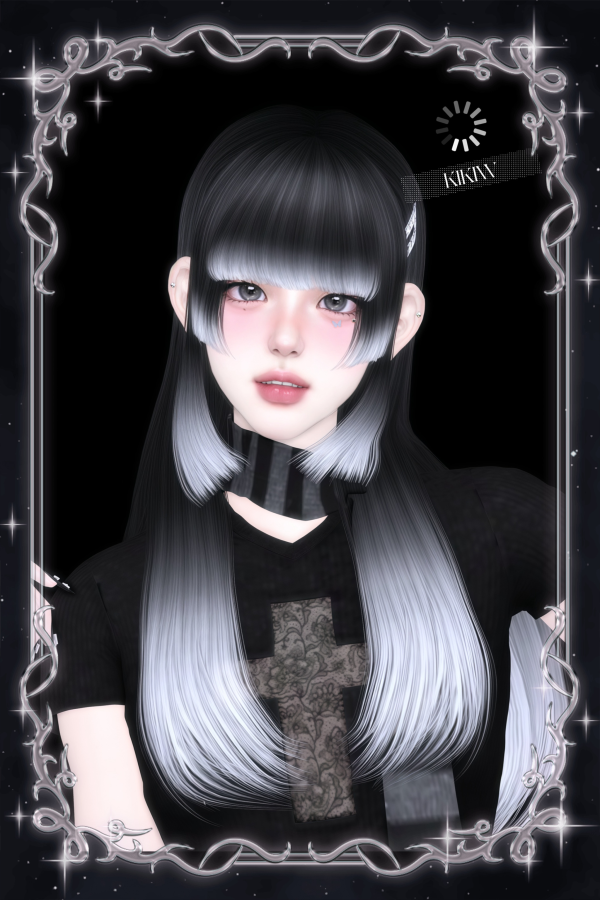 Alpha KIKIWSTUDIO HAIR 008 by simsfinds - The Sims 4 Custom Content