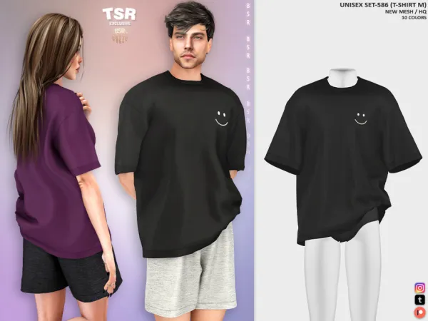 Alpha UNISEX SET 586 (T SHIRT M) BD1502 tr by busra - The Sims 4 Custom Content