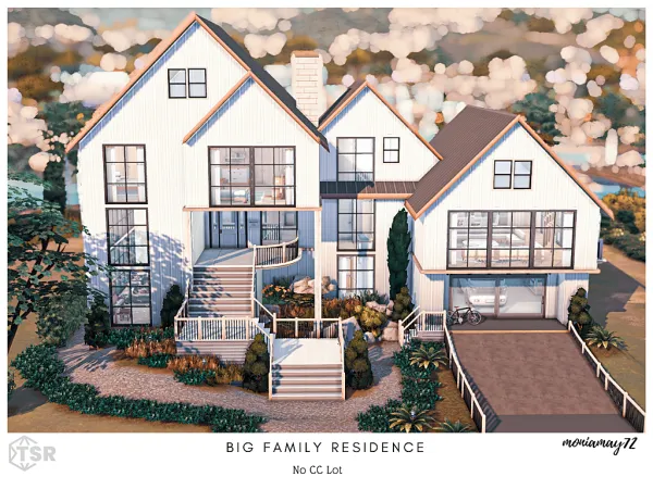 Maxis Match Big Family Residence No Lot - The Sims 4 Custom Content