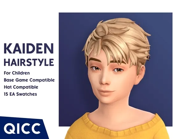 Maxis Match Kaiden Hair - The Sims 4 Custom Content