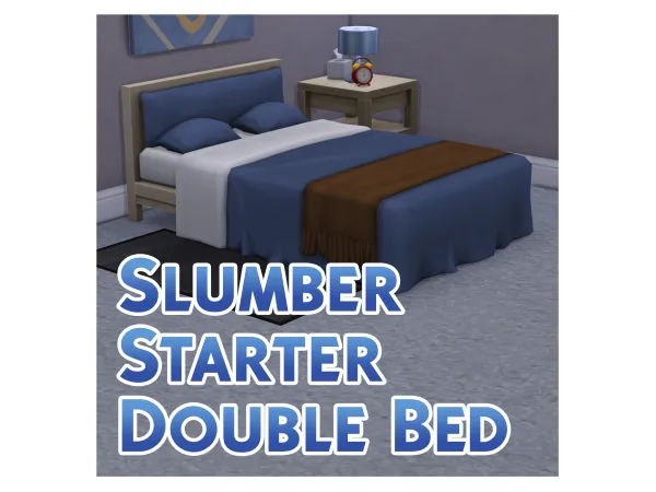 Mix Slumber Starter Double Bed by Menaceman44 - The Sims 4 Custom Content