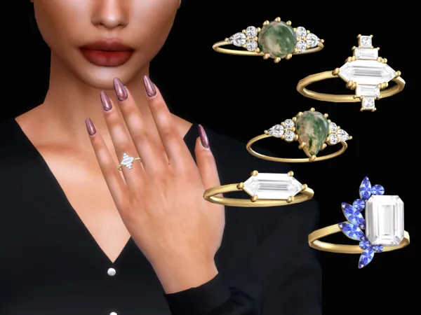 Mix Engagement Ring Set - The Sims 4 Custom Content