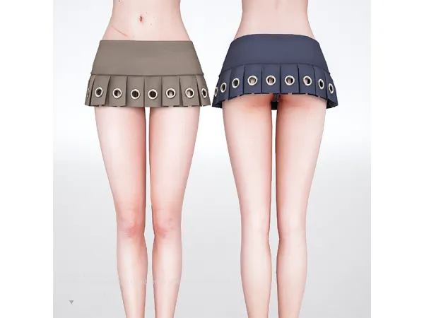 Alpha Fanci Club Prey Skirt by Charonlee - The Sims 4 Custom Content