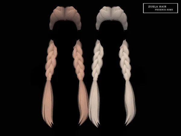 Alpha Zuela Hair - The Sims 4 Custom Content