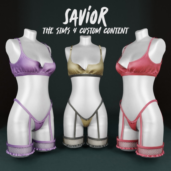 Alpha SO_Jacqueline Lingerie by saviorts4 - The Sims 4 Custom Content