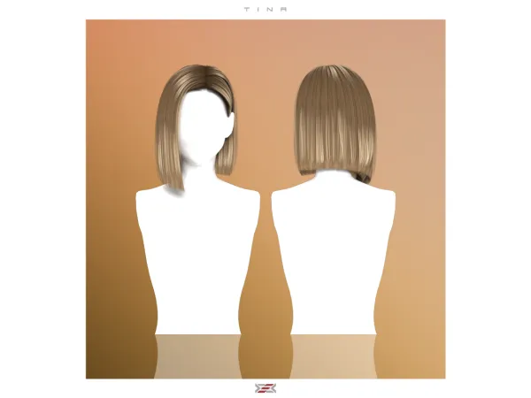 Alpha Tina hairstyle - The Sims 4 Custom Content