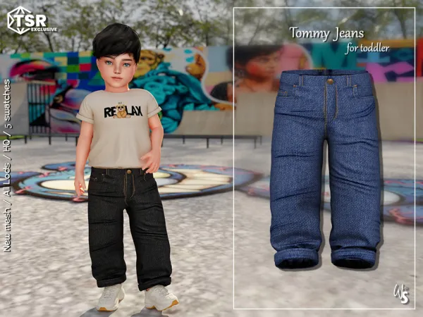Alpha Tommy Jeans for toddler - The Sims 4 Custom Content