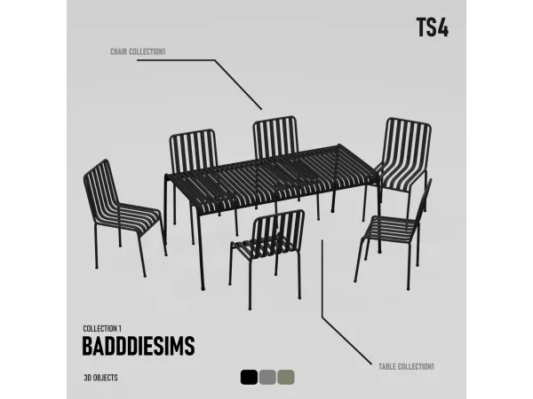 Mix BADDDIESIMS 3D OBJECTS COLLECTION1 - The Sims 4 Custom Content