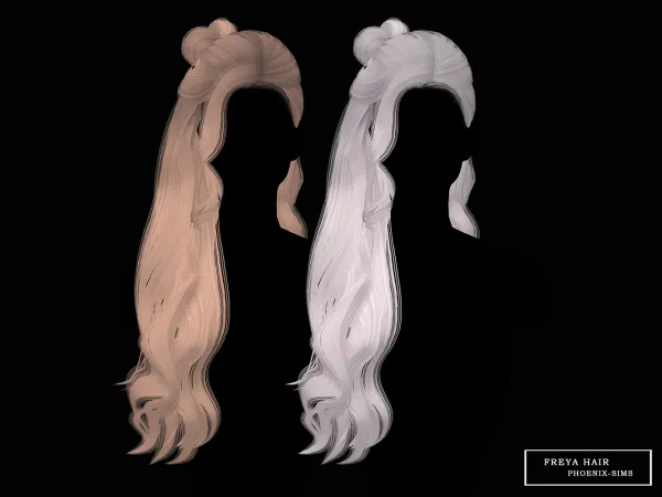 Alpha Freya Hair - The Sims 4 Custom Content