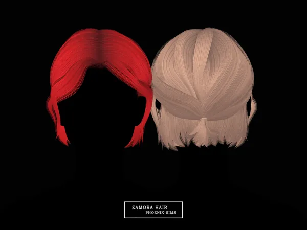 Alpha Zamora Hair - The Sims 4 Custom Content