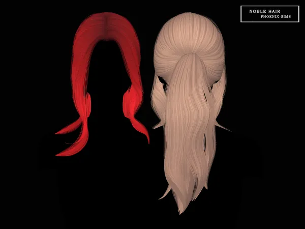 Alpha Noble Hair - The Sims 4 Custom Content