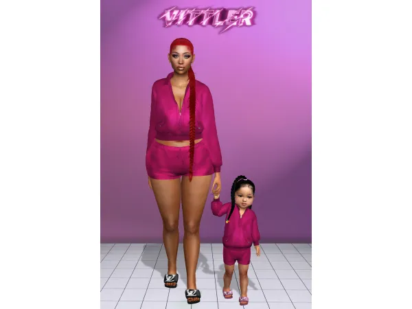 Alpha Mother Daughter Collection by Vittleruniverse - The Sims 4 Custom Content