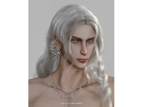 Alpha u30d2u30acu30f3u30d0u30caEarring by ashwwa - The Sims 4 Custom Content