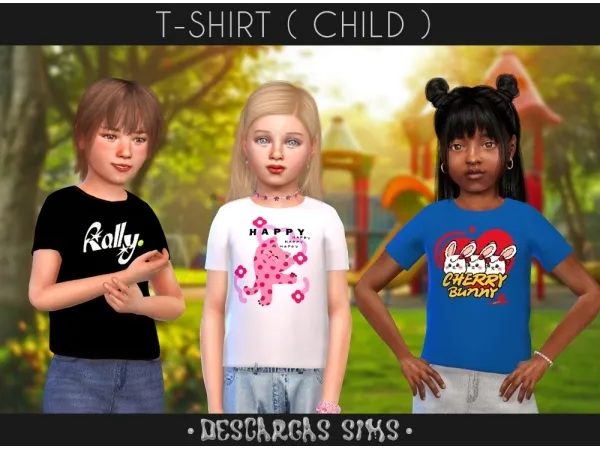 Alpha T Shirt ( Child ) - The Sims 4 Custom Content